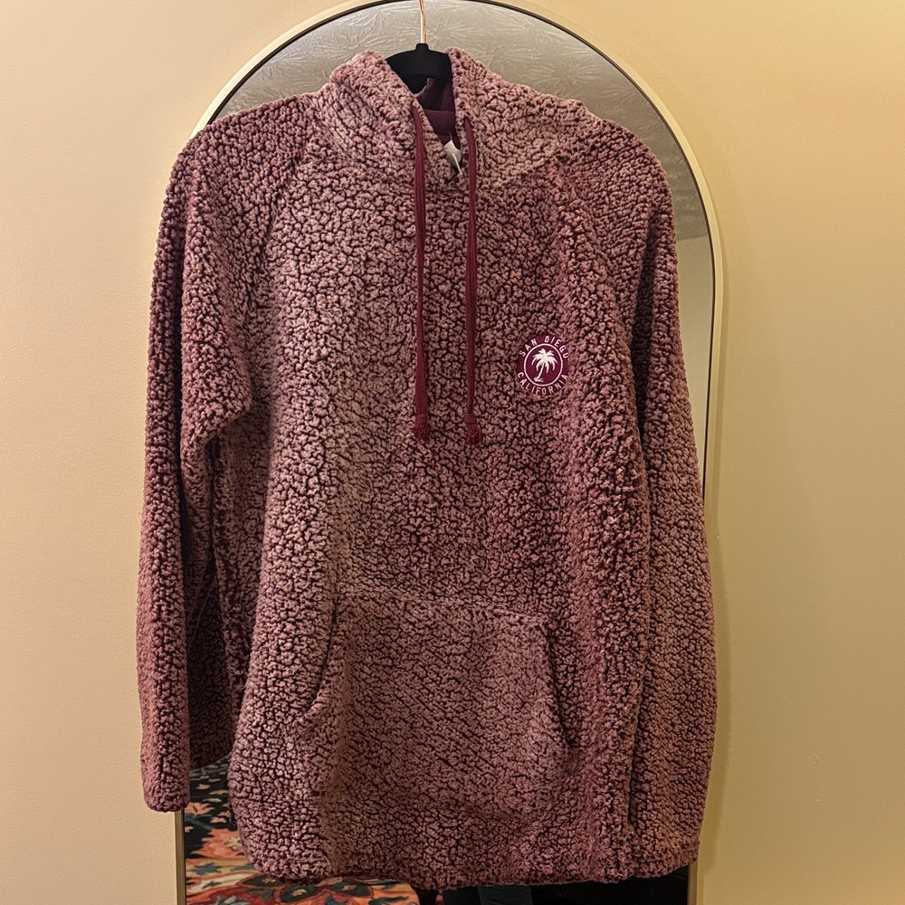Cozy Old Town San Diego Sherpa Pullover Hoodie